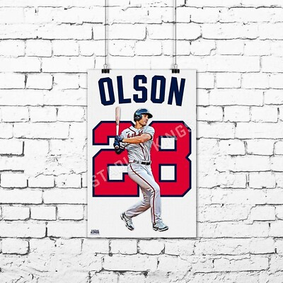#ad Matt Olson Atlanta Braves Home Jersey Wall Art 11x17 inches $19.98