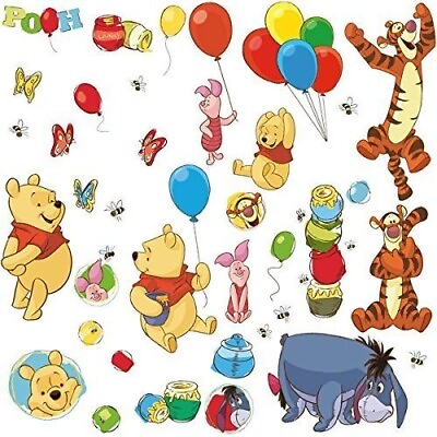 #ad RoomMates RMK1498SCS Winnie The Pooh and Friends Peel and Stick Wall Decals $15.95