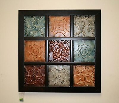 #ad #ad TWG Modern Metal Wall Decor Framed Panels Elegant Squares Style A $29.99