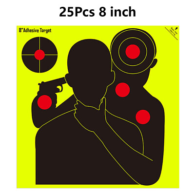 #ad 8IN Self Shooting Targets Adhesive Reactive Splatter Shooting Target Stickers $10.49