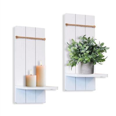 #ad Unbranded Candle Holder 14quot;x5.88quot;x5.25quot; Handmade Modern Wall Decoration Set of 2 $81.72