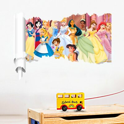 #ad 3D Princess Wall Stickers for Girl kids Rooms Decor Cartoon wall Decals Art pvc $10.57