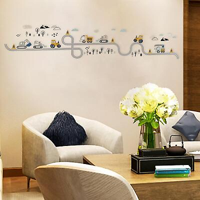 #ad Cartoon Vehicles Wall Decals Cute Decorative Wall Art Decor for Living Room $9.49