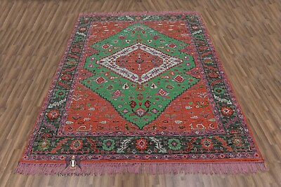 #ad Luxurious Red Brown Living Room Home Wall Decor Hand Knotted Wool Area Rug $549.00