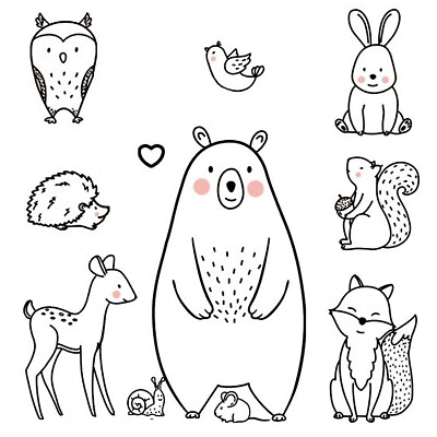 #ad #ad Animal Wall Decals for Baby Nursery Large Size Unisex Jungle Wall Stickers $12.99