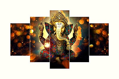 #ad #ad 3D Wall Painting Set of Five for Home Decor and Gifting 30 x 17 In Multicolor $73.82