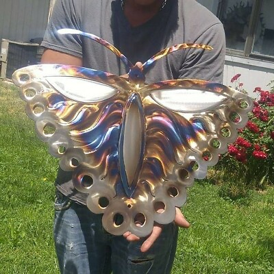 #ad Metal art wall Sculpture butterfly Wall Art country decorations cottage kitchen $185.00