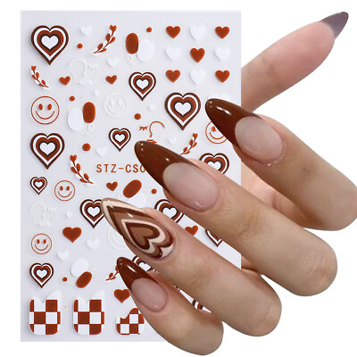#ad Drawing Pattern Nail Stickers Waterproof Nail Art Design DIY Decals Easy Use $1.95