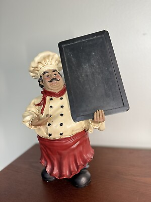 #ad Bistro Chef Blackboard Resin Figurine $36.00