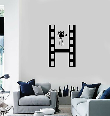 #ad Vinyl Wall Decal Cinema Room Filming Room Movie Art Home Stickers ig5896 $21.99
