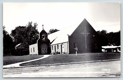 #ad Indianola Iowa Old Mt Calvary Lutheran Church Bell In Wall Over Entrance RPPC $8.00