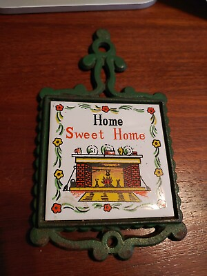 #ad Rustic Look Wrought Iron Farmhouse quot;Home Sweet Homequot; Small Wall Hanging $14.99