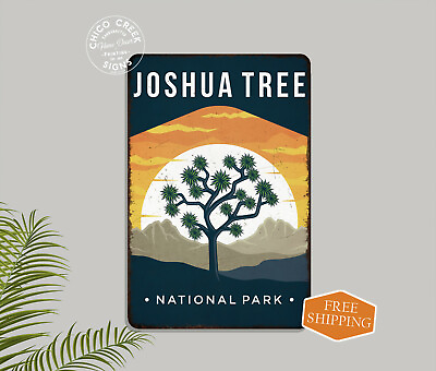 #ad Joshua Tree National Park Sign Rustic Wall Decor Cabin California 108120086020 $71.95
