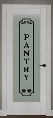 #ad PANTRY VINYL WALL DECAL GLASS DOOR KITCHEN LETTERING STICKER HOME DECOR 52quot; $28.99
