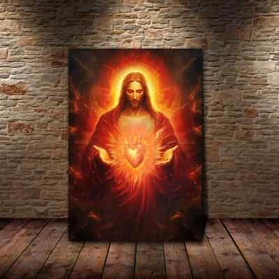 #ad Heart of Jesus Canvas Prints Jesus#x27; Halo Of Hope Canvas Poster Wall Art $152.83