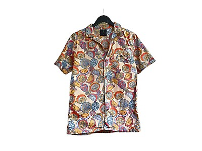 #ad Junk Food Clothing Mens Short Sleeve Button Down Shirt All Over Fruit Print S $25.00
