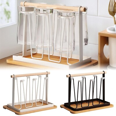 #ad Japanese style Cup Holder Drinking Glass Mug Drainer Stand Holder Kitchen Cups $76.13