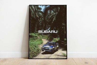 #ad Vintage Subaru Rally Poster Vintage Rally Cars Wall Art Gift $18.99