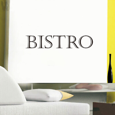 #ad BISTRO Kitchen Dining Wall Art Decal Quote Words Lettering Decor Sticker $5.58