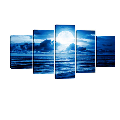 #ad Canvas Print Picture Photo Landscape Blue Seascape Home Decor Wall Art Framed $40.49
