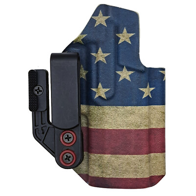 #ad IWB TUCKABLE HOLSTER RUSTIC AMERICAN FLAG BY GHC HOLSTERS $36.95