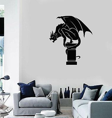 #ad Vinyl Wall Decal Gargoyle Gothic Statue Room Decoration Home Stickers ig5479 $20.99