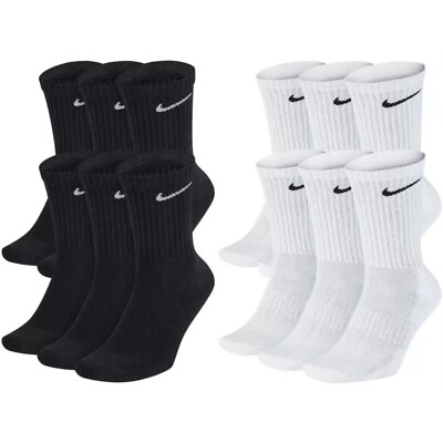 #ad #ad Nike Men#x27;s Socks Dri Fit Everyday Cushioned Athletic Fitness Crew Training Socks $19.88