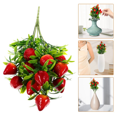 #ad Simulated Strawberry Branches for Vintage Home Decor DIY $8.18