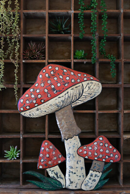 #ad Mushroom Wall Art Metal Sculpture $70.00