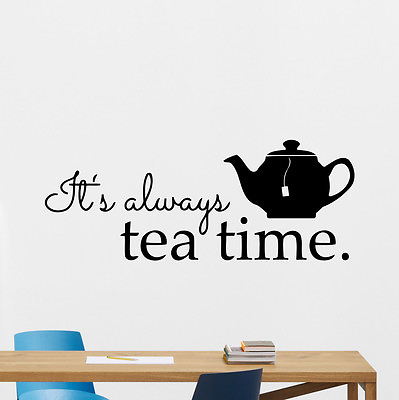 #ad Alice In Wonderland Wall Decal Tea Time Kitchen Vinyl Sticker Art Poster 125crt $29.97