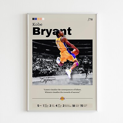 #ad Kobe Bryant poster Los Angeles Lakers wall art basketball print Bryant Print $41.31