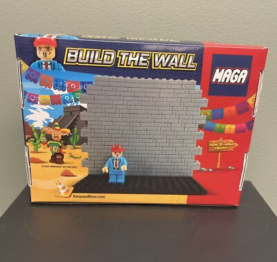 #ad MAGA President Donald Trump quot;Build The Wallquot; Building Blocks New In Sealed Box $35.00
