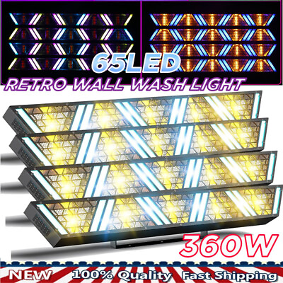 #ad Retro Wall Wash Light 65LED GoldenRGB DMX Stage DJ Disco Bar Strobe Beam Light $233.09