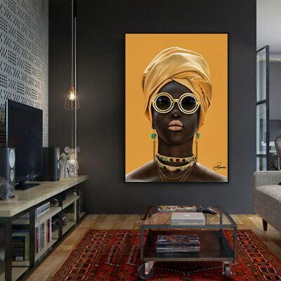 #ad Canvas Painting African Woman Canvas Poster Wall Decor Canvas Wall Art Pictures $5.63