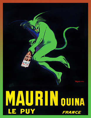 #ad Designer decoration Poster.Maurin Green Devil liquor.Kitchen art decor.q0151 $57.00