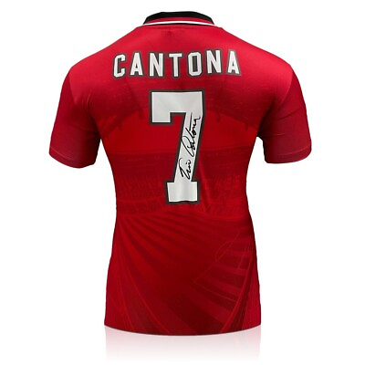 #ad Eric Cantona Signed Manchester United 1996 Home Football Shirt GBP 256.99