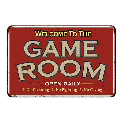 #ad Game Room Sign Rustic Wall Décor Home Vintage Decorations 108120068018 $71.95