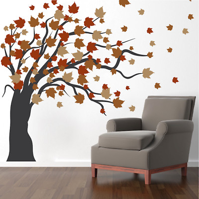 #ad Autumn Spring Tree Wall Decal Wallpaper Floral Plant Life Removable Design b35 $142.95