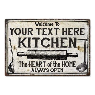 #ad Personalized Kitchen Metal Sign Custom Cooking Sign Gift 108120033001 $71.95