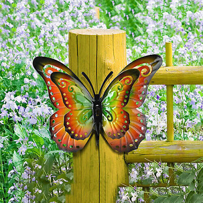#ad Outdoor Wall Decor Butterflies Sculpture Decorations Hanging $29.99