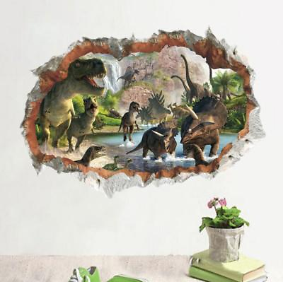 3D dinosaur Jurassic Removable Wall Stickers Decal Kids bed room Home Decor USA $8.81