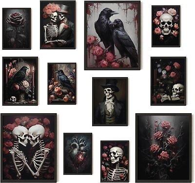 #ad 97 Decor Romantic Gothic Wall Art Goth Wall Decor Floral Gothic Decor For Bed $16.31
