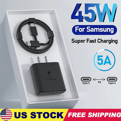 #ad For Samsung Galaxy S20 S21 S22 PD 45W Super Fast Wall Charger Adapter Cable US ¡amp; $2.99