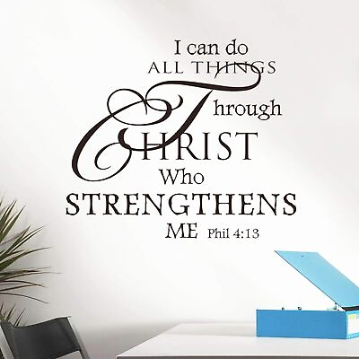 #ad #ad Inspirational Wall Decor Quotes Stickers–I Can Do All Things Through Christ Who $12.22