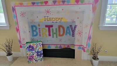 #ad #ad happy birthday banner wall mural $3.99