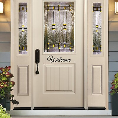 #ad Welcome Wall Decal for Door Family Quote Removable Vinyl Wall Art Home Office $15.97