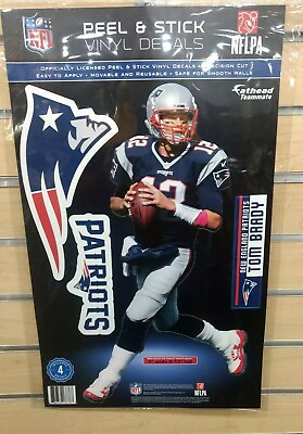 #ad #ad TOM BRADY NEW ENGLAND PATRIOTS 4 PIECE FATHEAD 11quot;X17quot; WALL GRAPHIC DECALS $9.99
