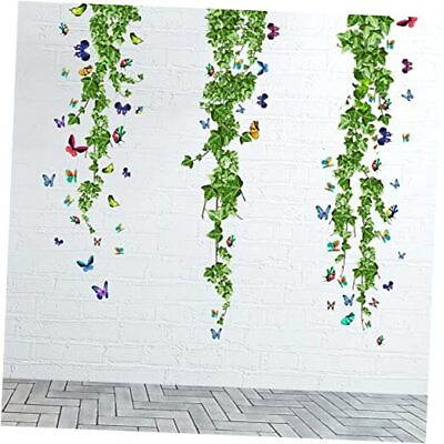 #ad #ad Hanging Vine Wall Decals Ivy Leaves Grapevine Wall Stickers Nature Plant Leaf $26.83