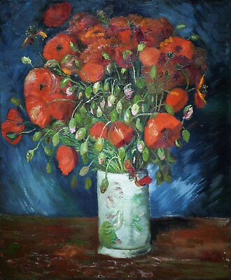 12011.Poster decor.Home Wall.Room art.Vincent Van Gogh painting.Red poppies $58.00