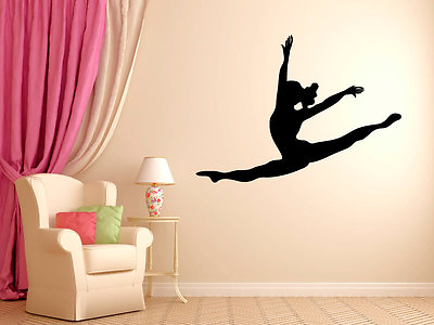 #ad LEAPING DANCER Girls Bedroom Decor Vinyl Wall Decal Quote Lettering Art Sticker $12.28